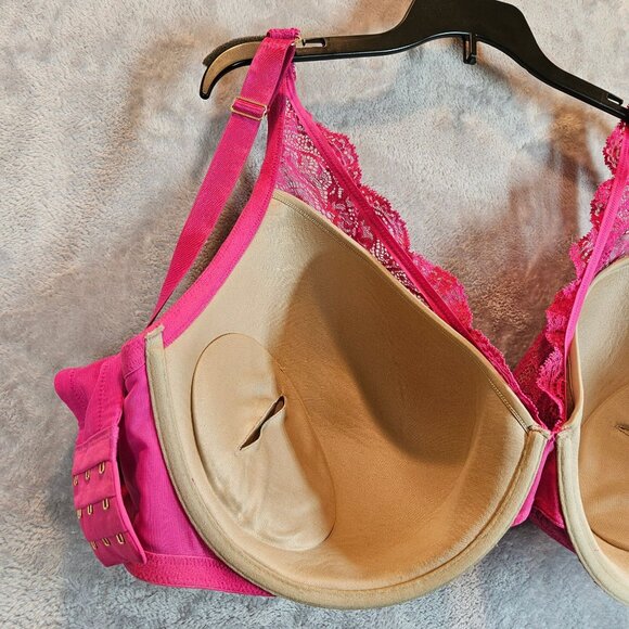Thirdlove Hot Pink Lace Underwire Bra Full Coverage Womens 44E Sexy Feminine - Picture 13 of 16